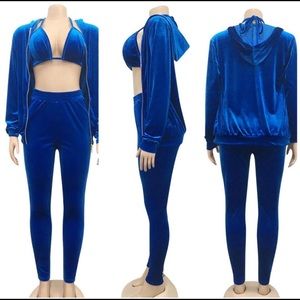 Red track suit (shown in blue)